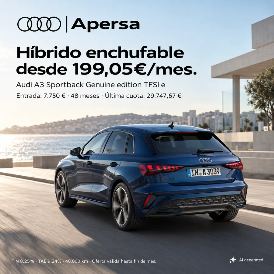 Audi A3 Sportback — TFSI e desde 199,05 €/mes