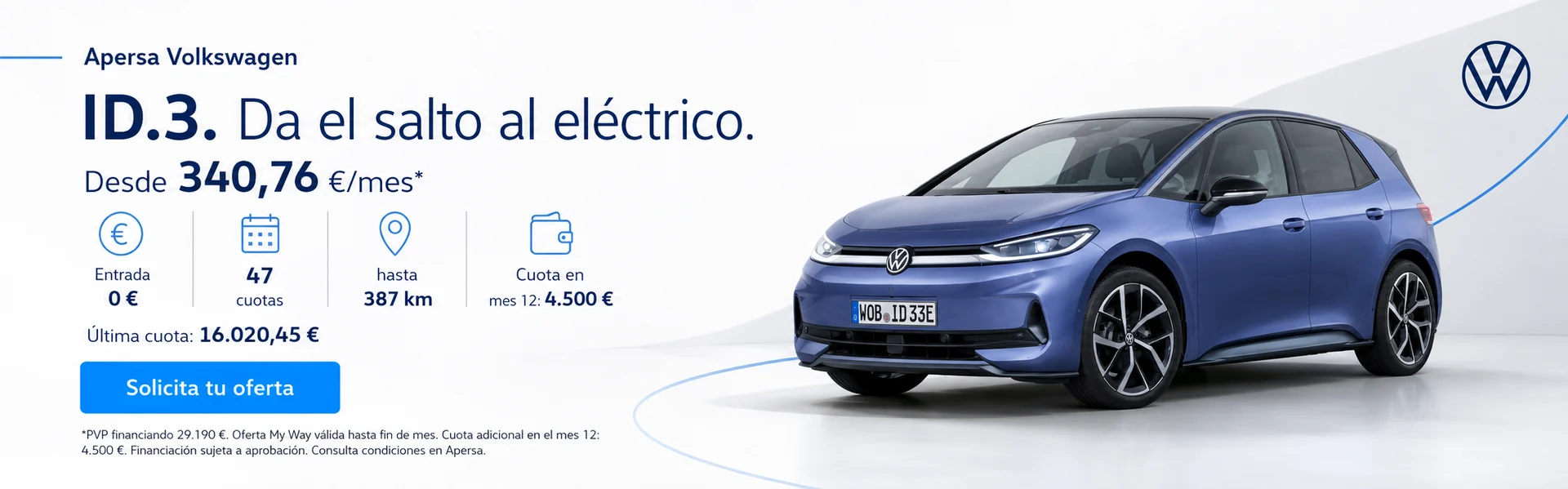 Oferta Volkswagen ID.3 — Julio 2026