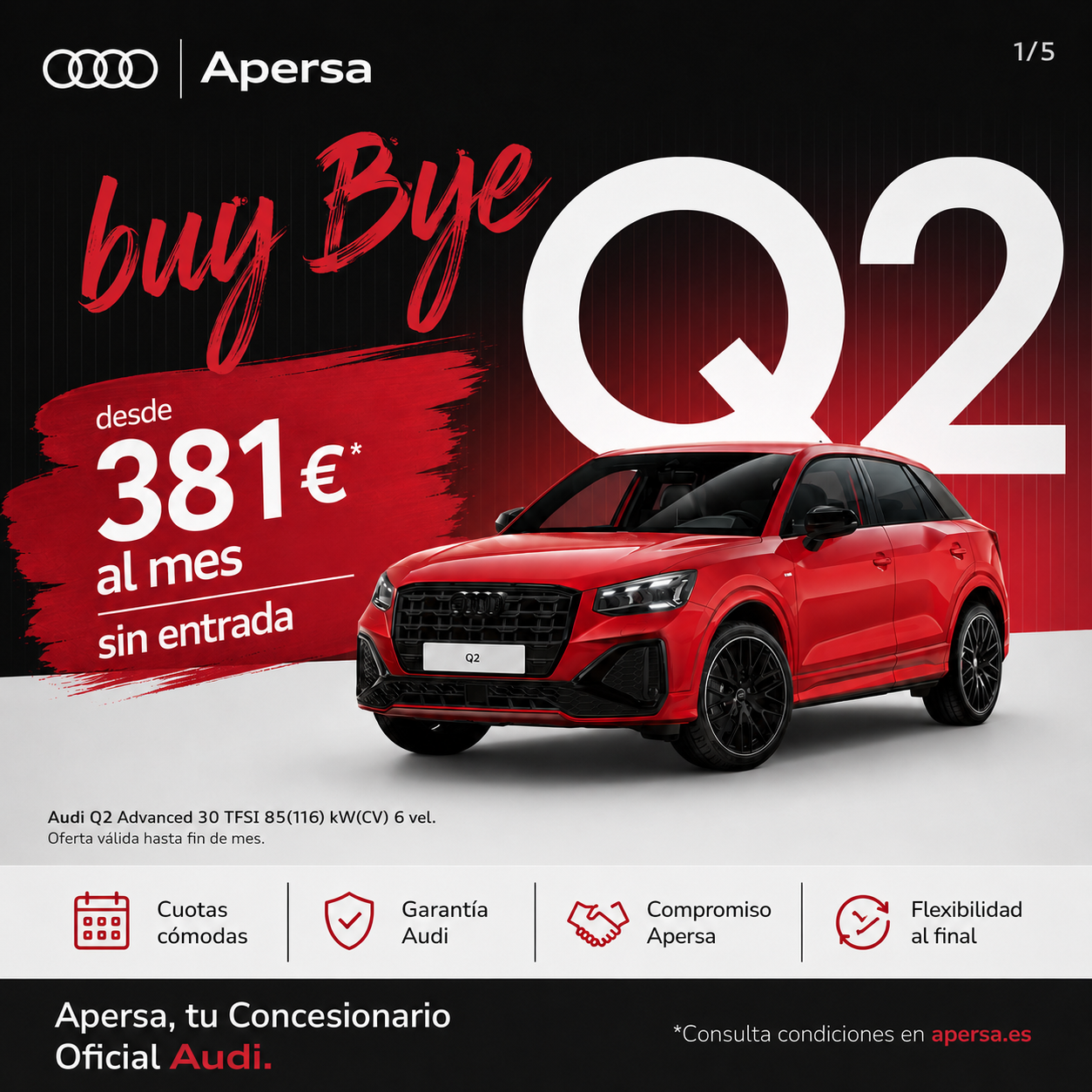 Audi Q2 Advanced — Lateral dinámico