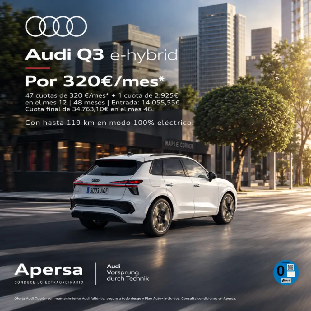 Audi Q3 SUV e-hybrid — Hasta 119 km en modo 100% eléctrico