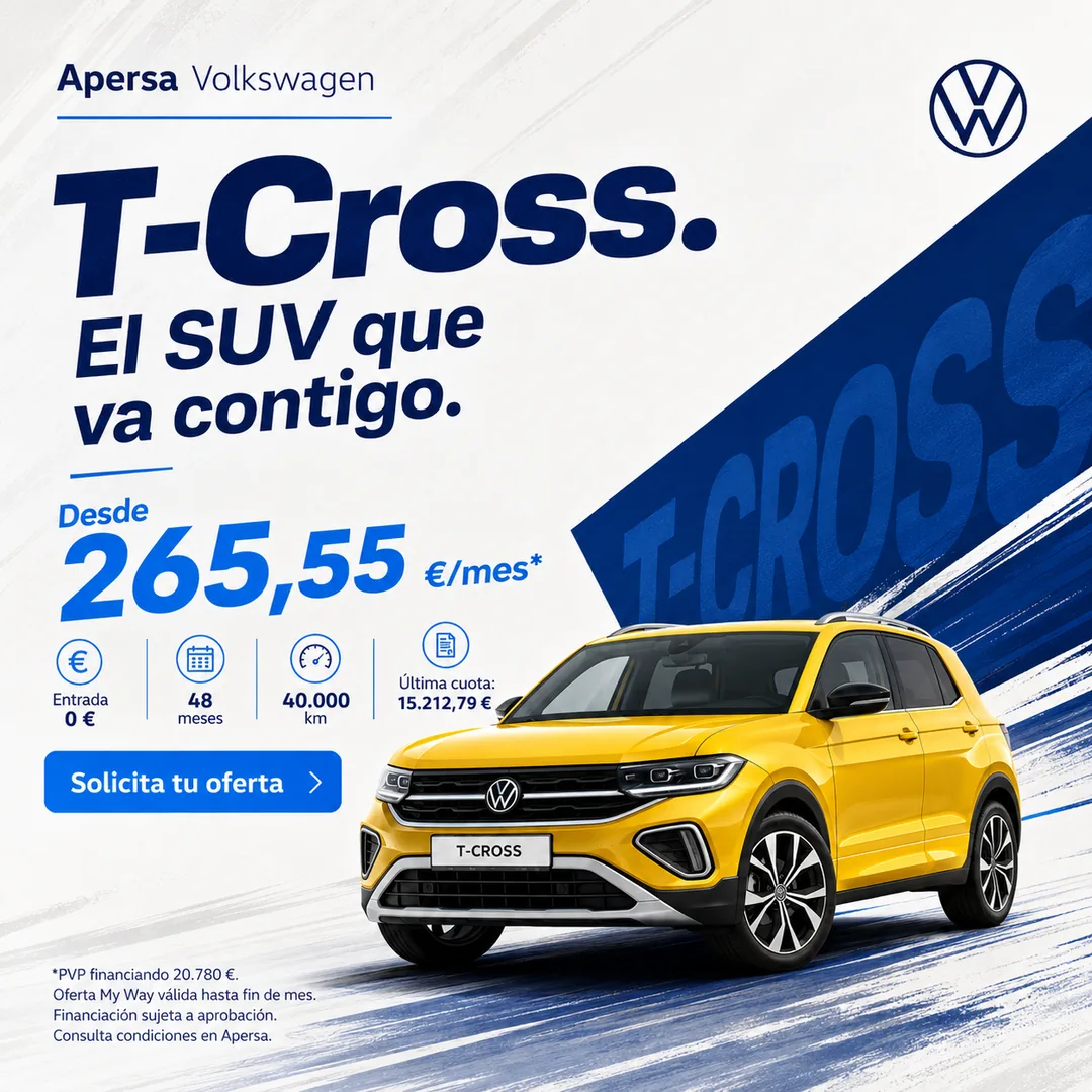 Volkswagen T-Cross — vista frontal