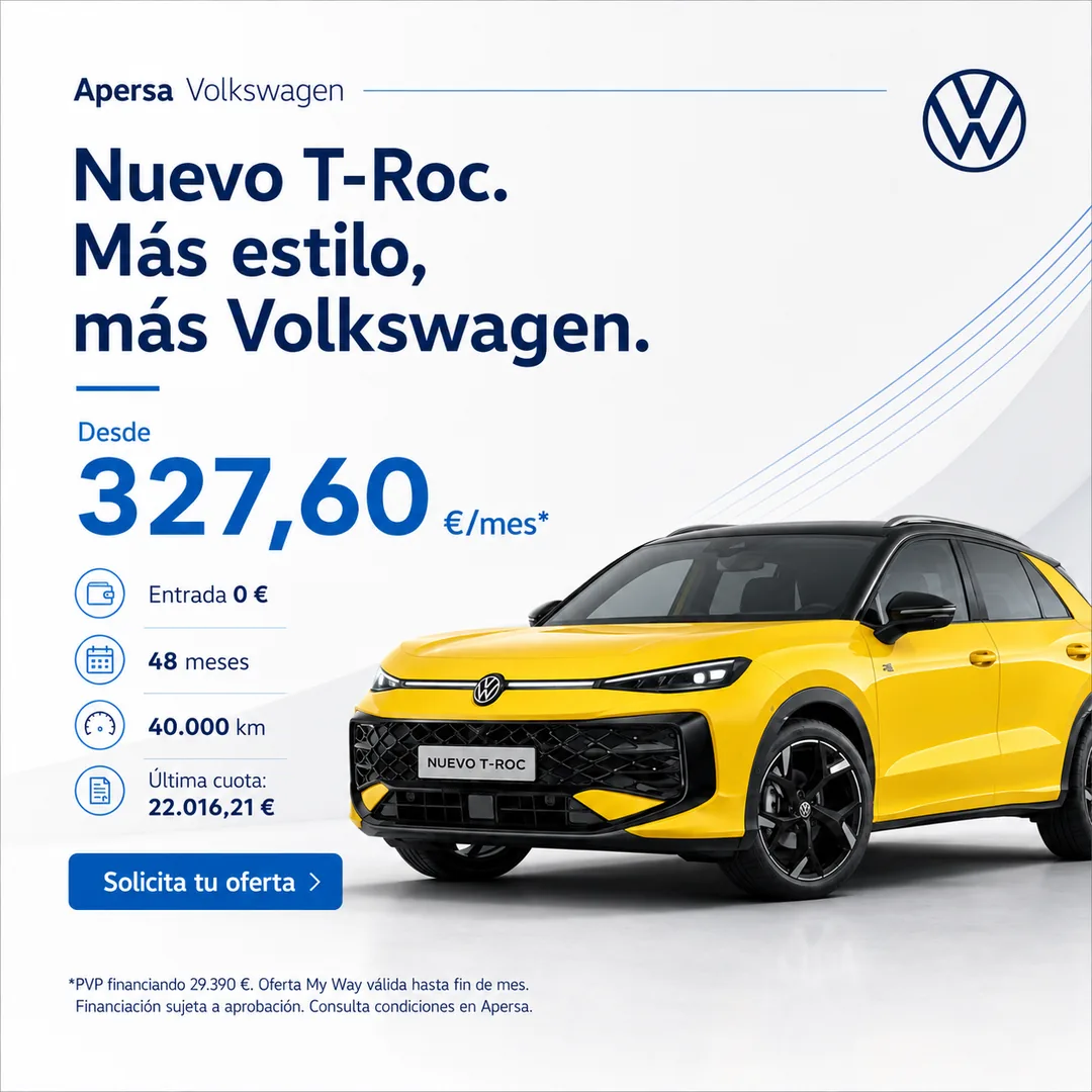Volkswagen T-Roc — vista frontal