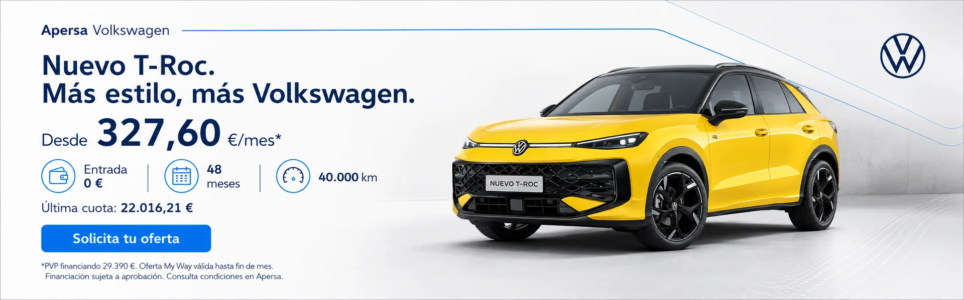 Oferta Volkswagen T-Roc — Junio 2026